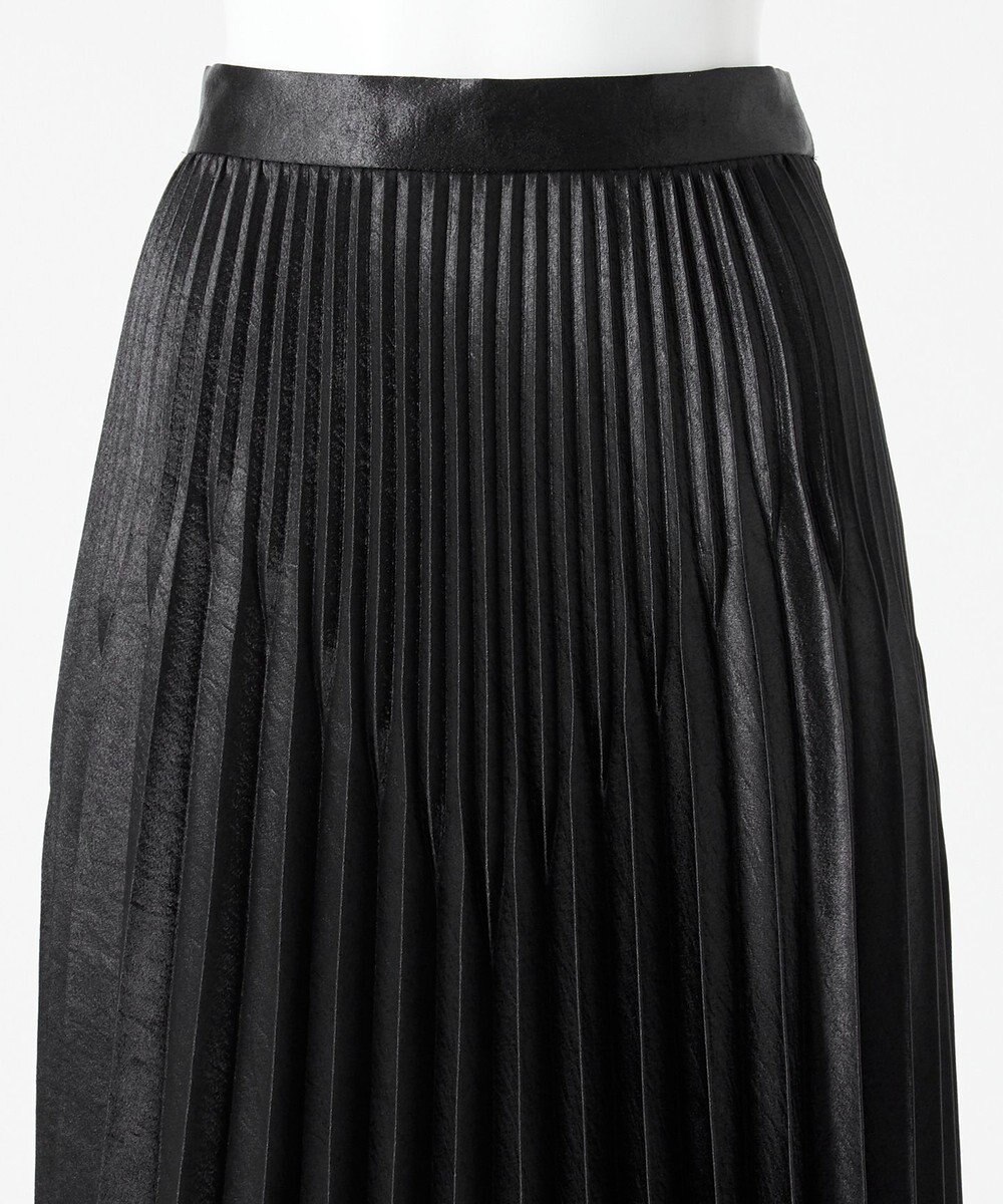 23区 【エステータ】シャイニーサテン プリーツスカート 