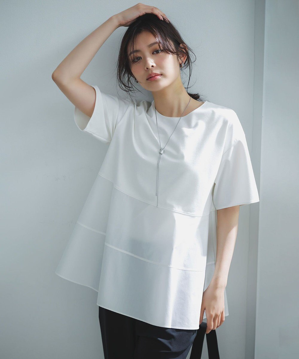 UNFILO 【VERY掲載】BEAUTY FORM-T コンビティアード Ｔシャツ 