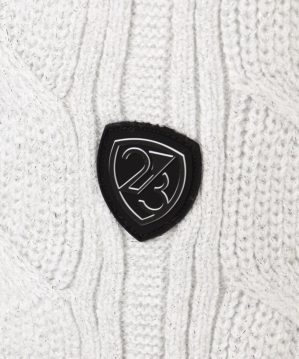 23区GOLF 【WOMEN】ラメケーブルジップアップカーディガン　防風裏地付き 