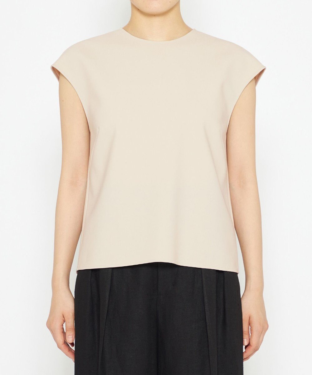 uncrave 【撥水・洗濯機洗い可】プルーフダブルクロス バックオープンブラウス（uncrave WHITE） 