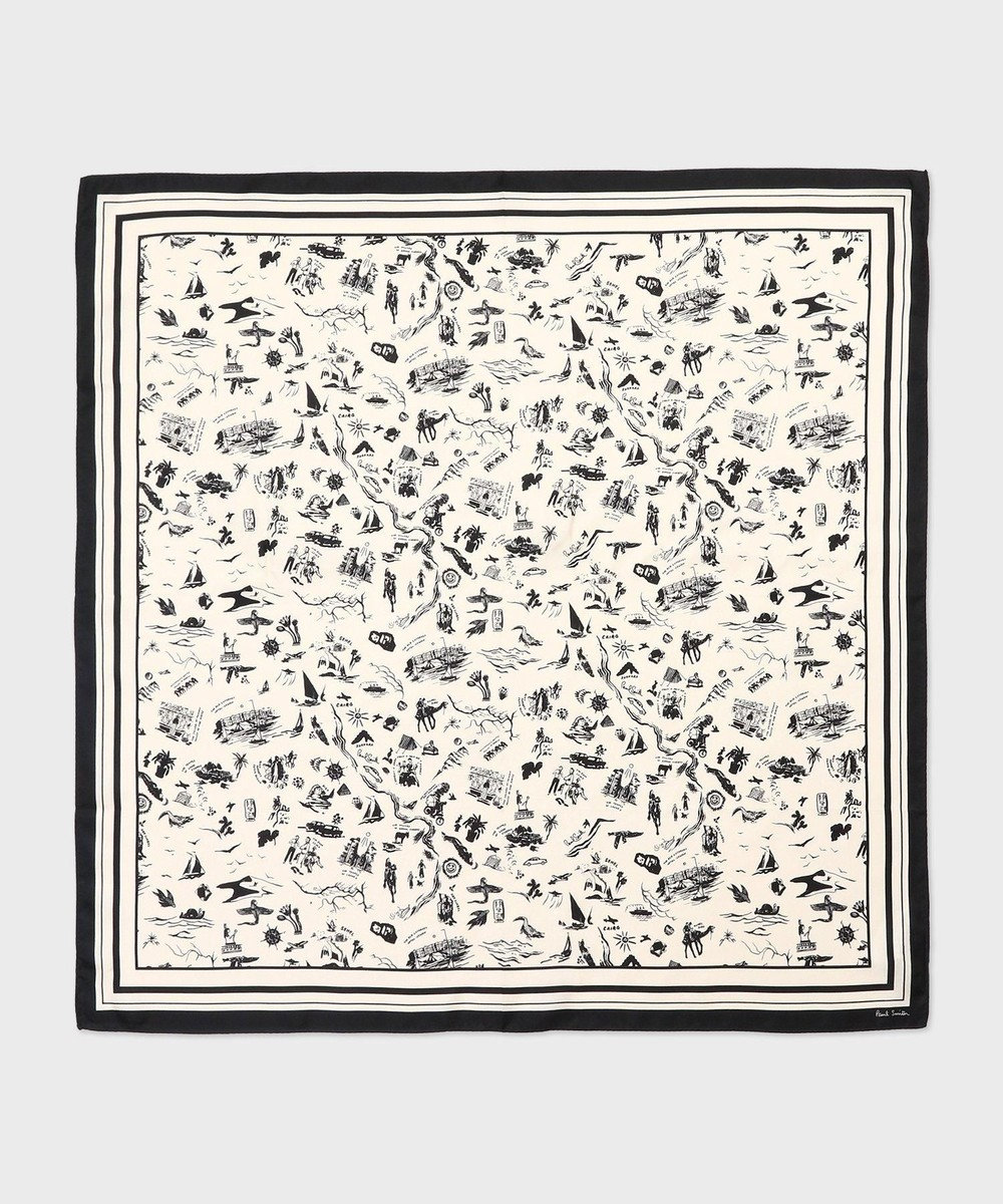 Paul Smith Travel Stories シルクスカーフ 