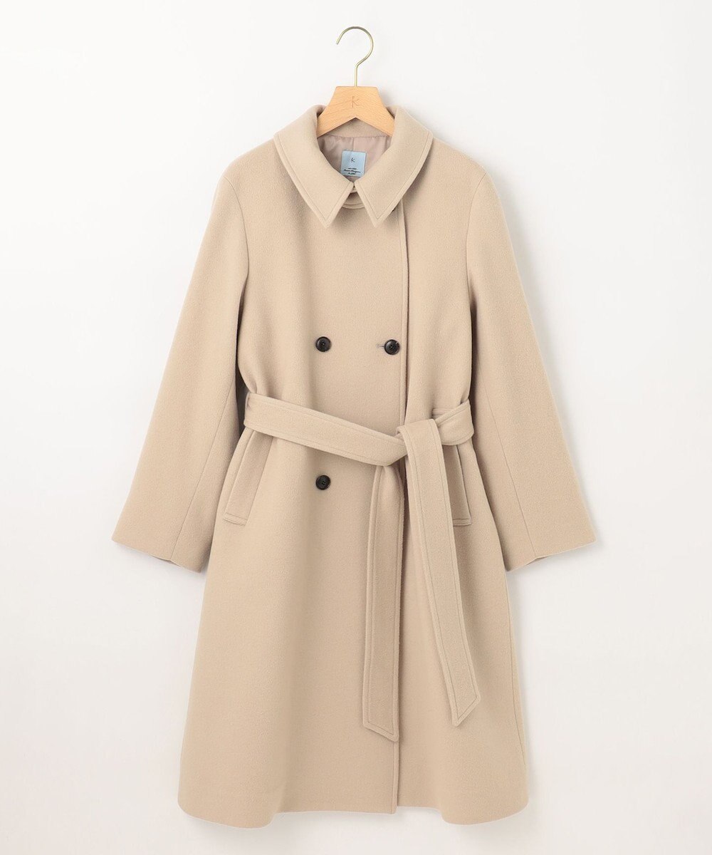 組曲 ライトビーバー トレンチライク ロングコート 