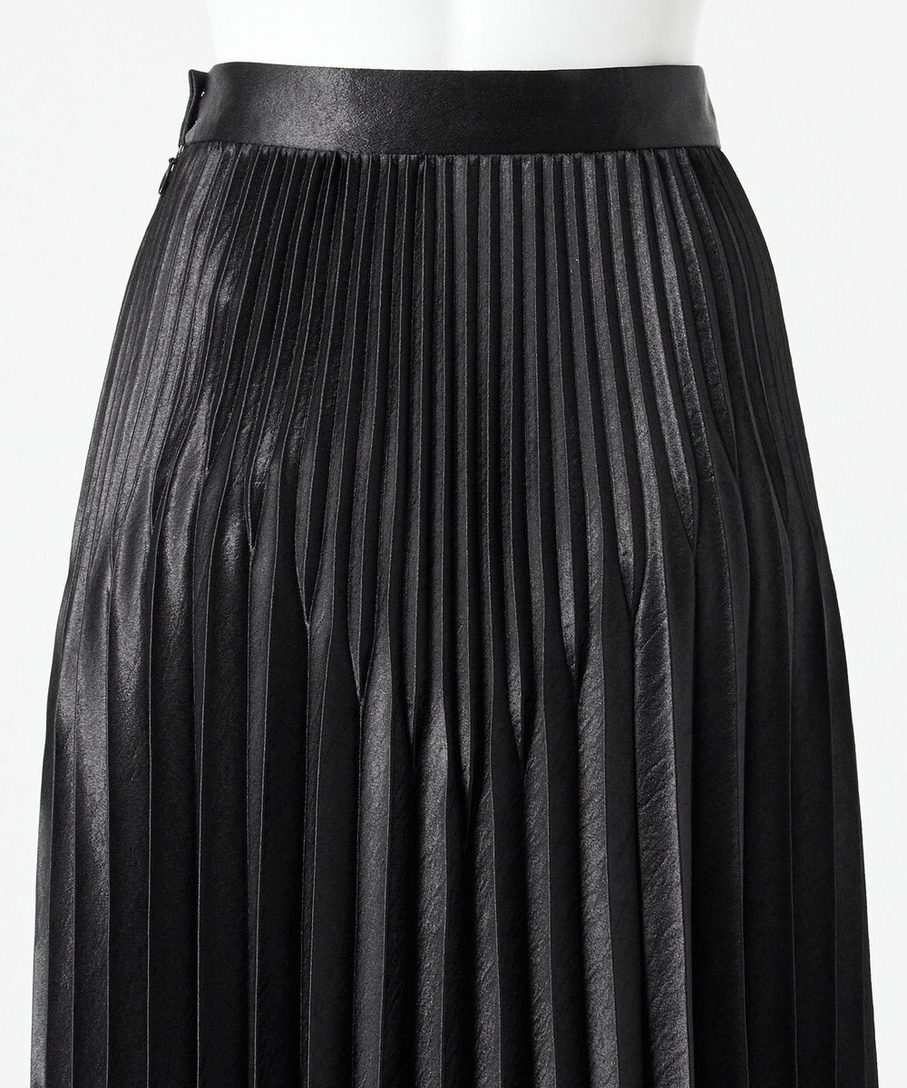 23区 【エステータ】シャイニーサテン プリーツスカート 