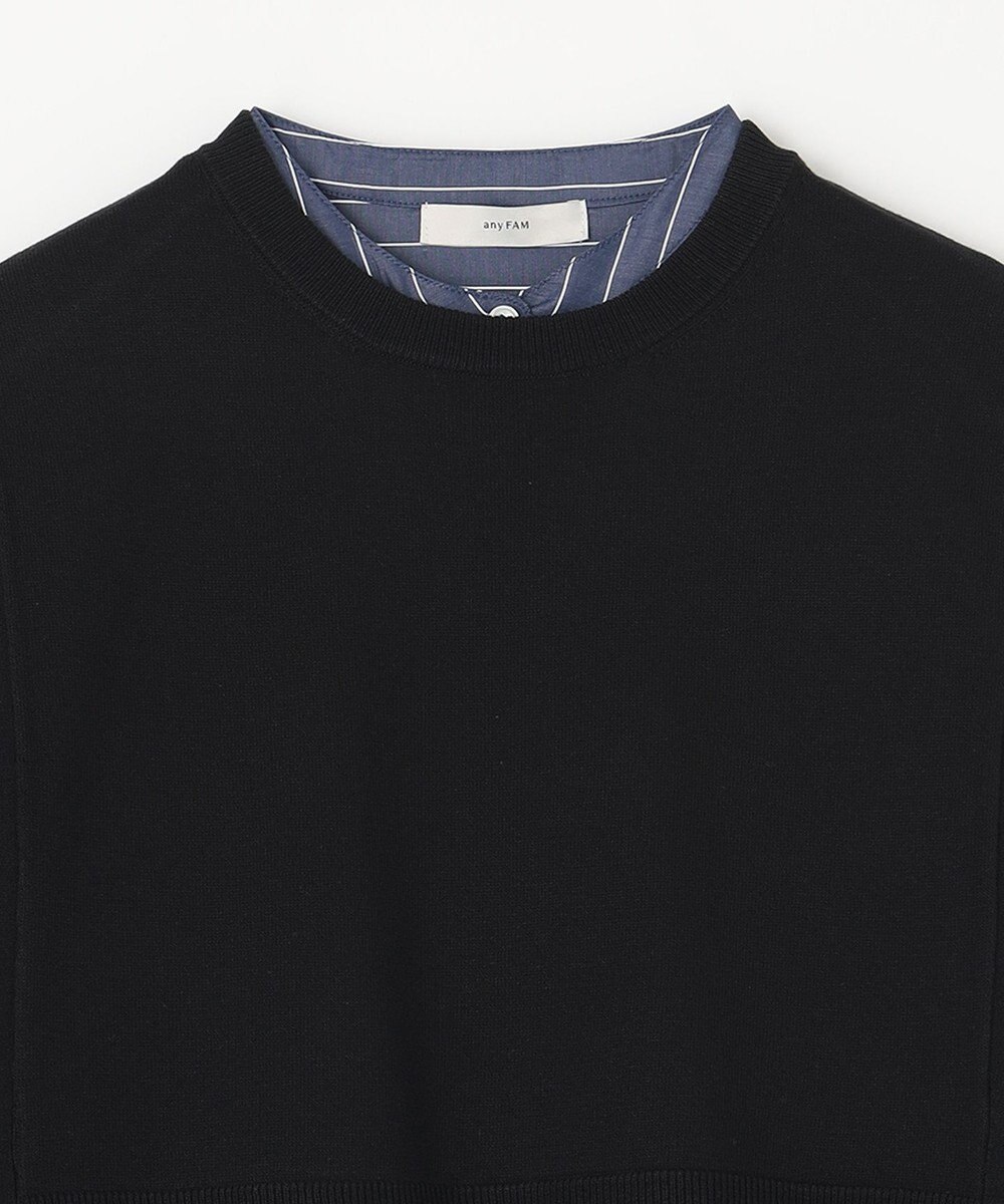 ANY 【洗濯機可・セットアイテム】短丈ベスト×シャツワンピースセット 