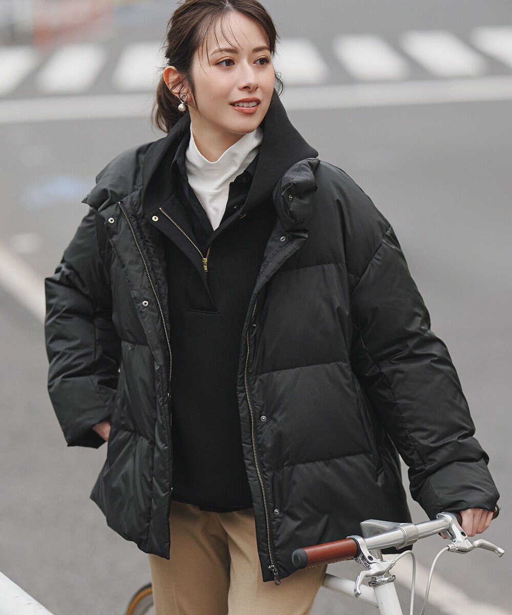 23区 【Oggi掲載】シレータフタ ハイネック ショート ダウンコート 