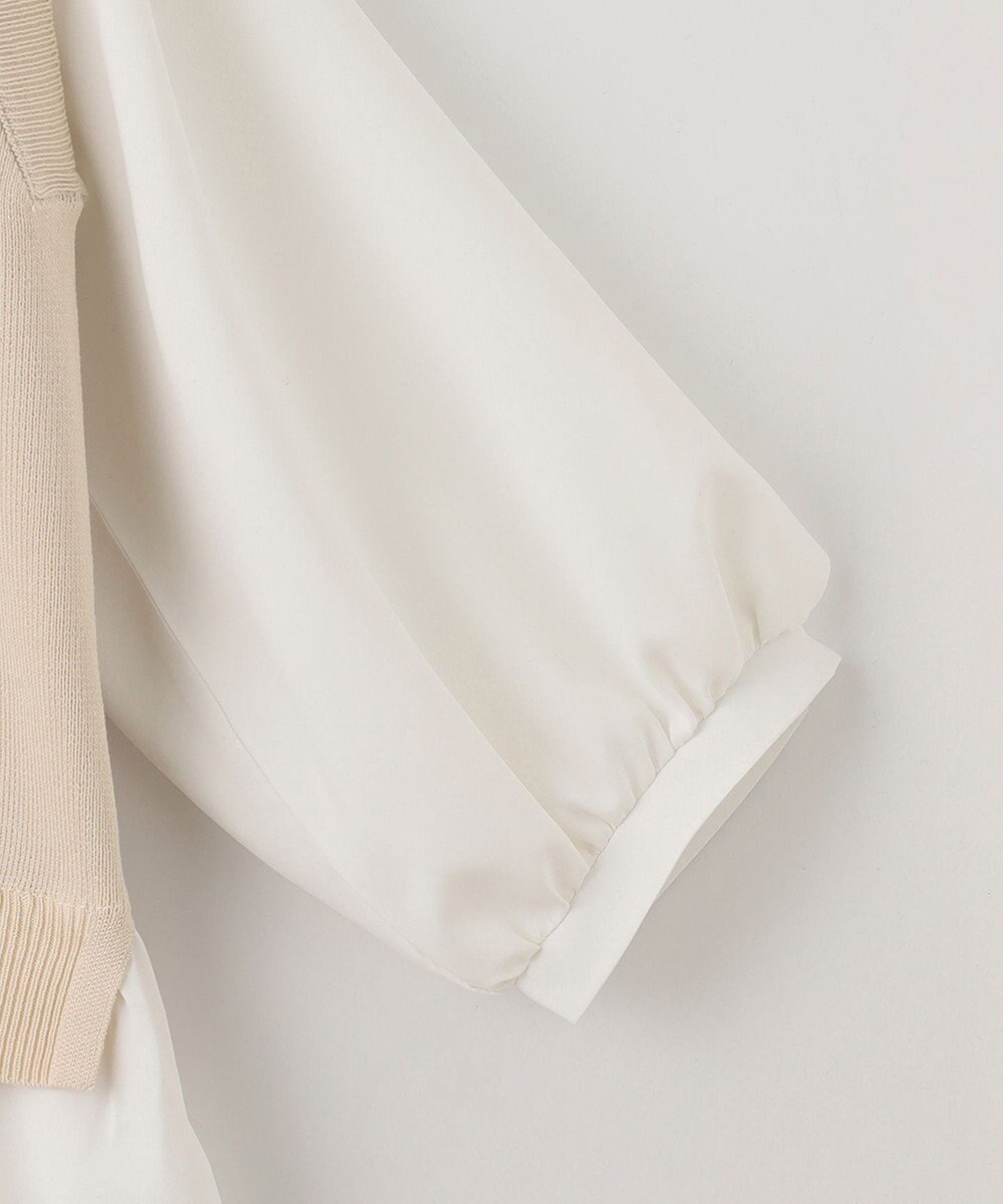 ANY 【洗濯機可】ニットレイヤードブラウス 