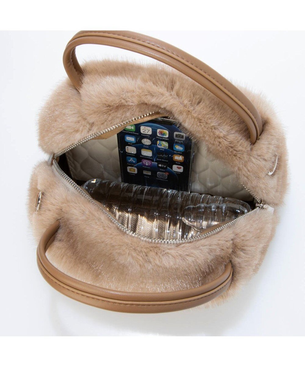 UNBILLION カシュカシュ cachecache / ミンク風エコファー2wayボックストート 