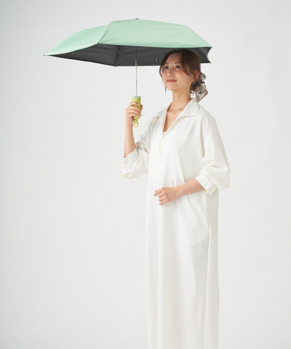 MOONBAT 【Pitaa】ハーフカプセル 無地 晴雨兼用日傘 折りたたみ傘 遮光率100%/UVカット率100%/UPF50+/遮熱効果/撥水加工/軽量/50cm 