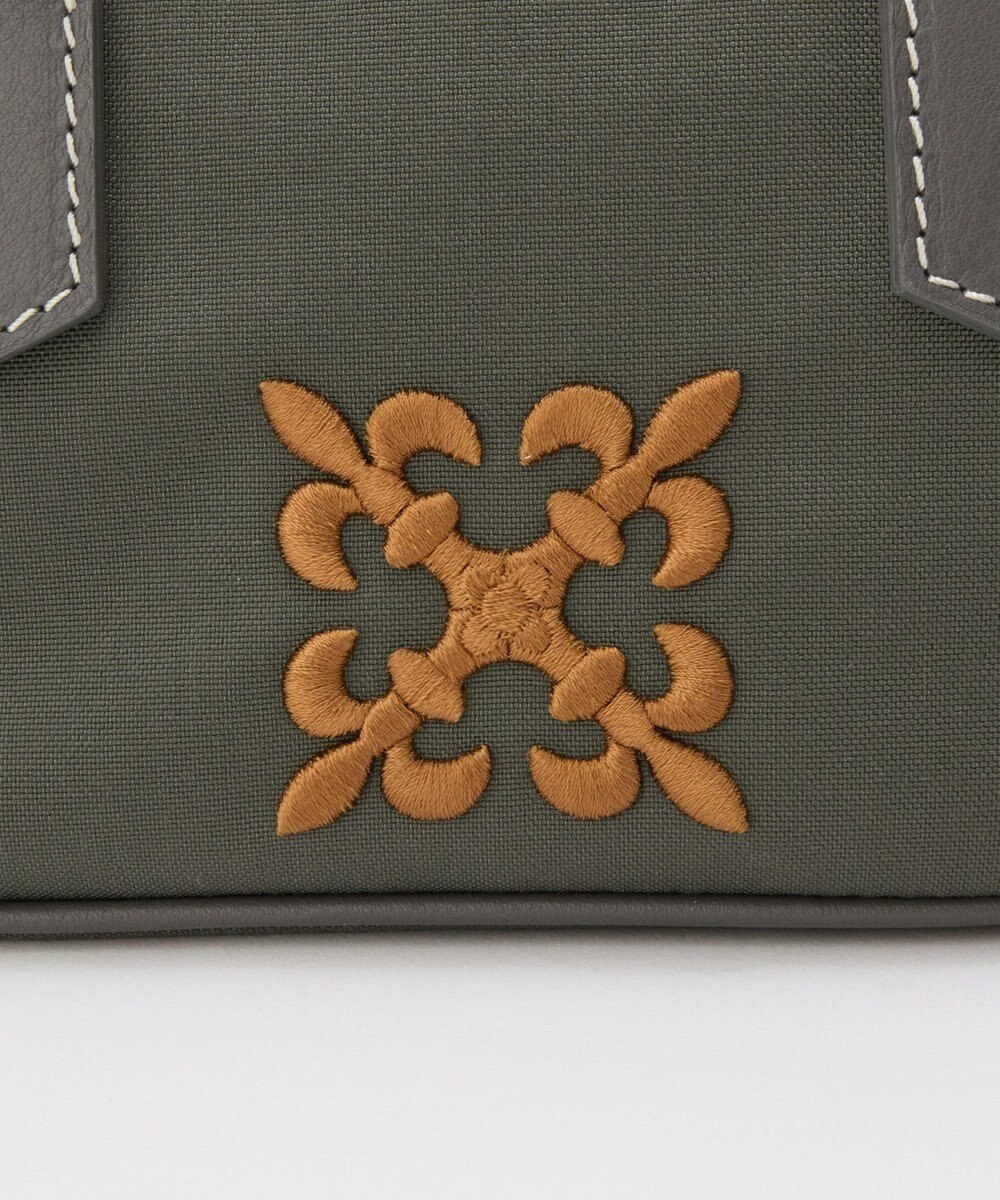 russet 《モノグラム刺繍》コーデュラナイロン2WAYミニショルダーバッグ（CE-1778） 
