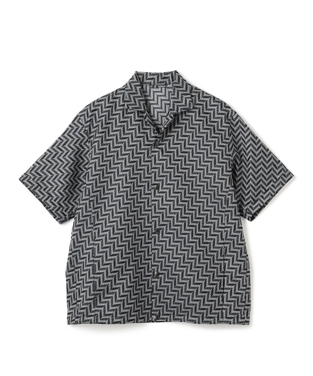 JOSEPH HOMME 【HIGH GRADE LINE】カスリシェブロンジャガード　オープンカラー半袖シャツ 