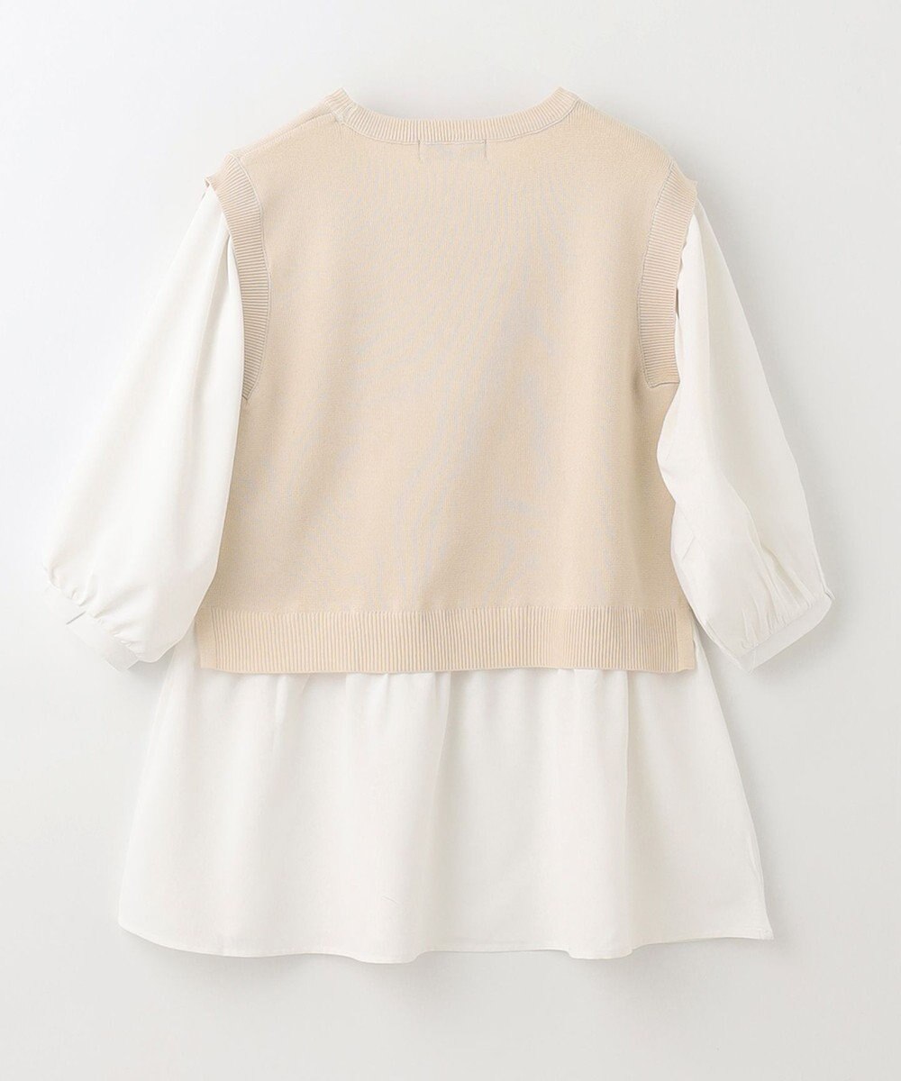 ANY 【洗濯機可】ニットレイヤードブラウス 