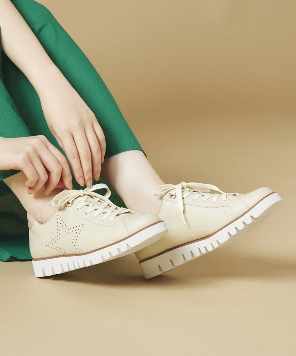 Dominic3 スターパンチングレザースニーカー 