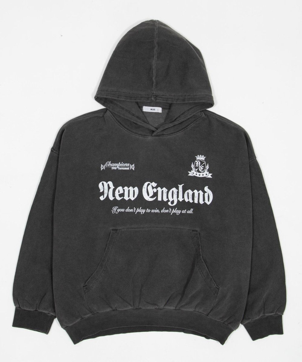 WEGO グラフィックバルーンクロップドプルパーカー 