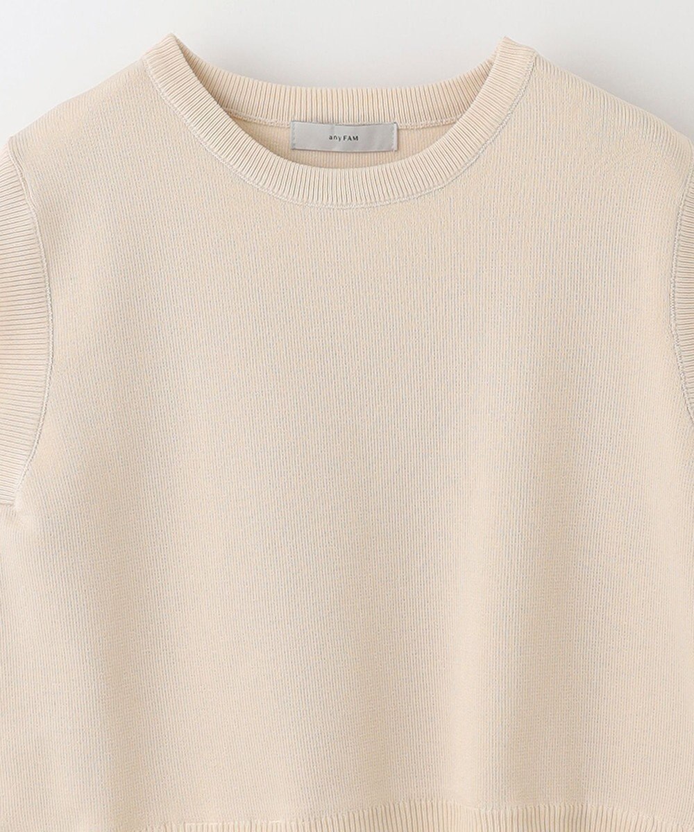 ANY 【洗濯機可】ニットレイヤードブラウス 