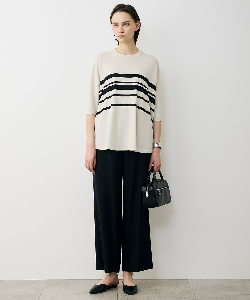 ICB 【先行予約】VIS/NYハイゲージランダムボーダー 半袖ニット 