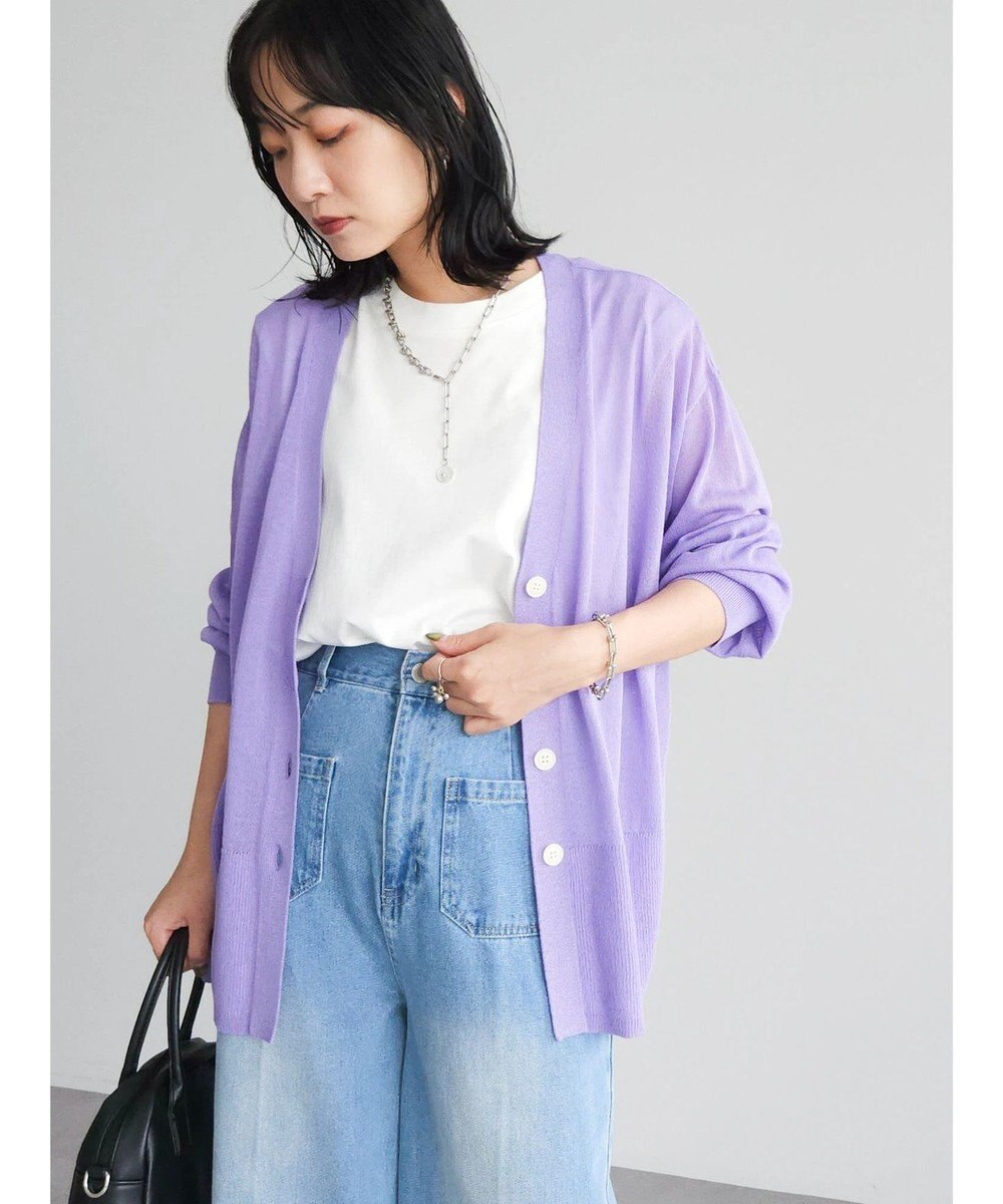 Green Parks 接触冷感Ｖネックカーデ 