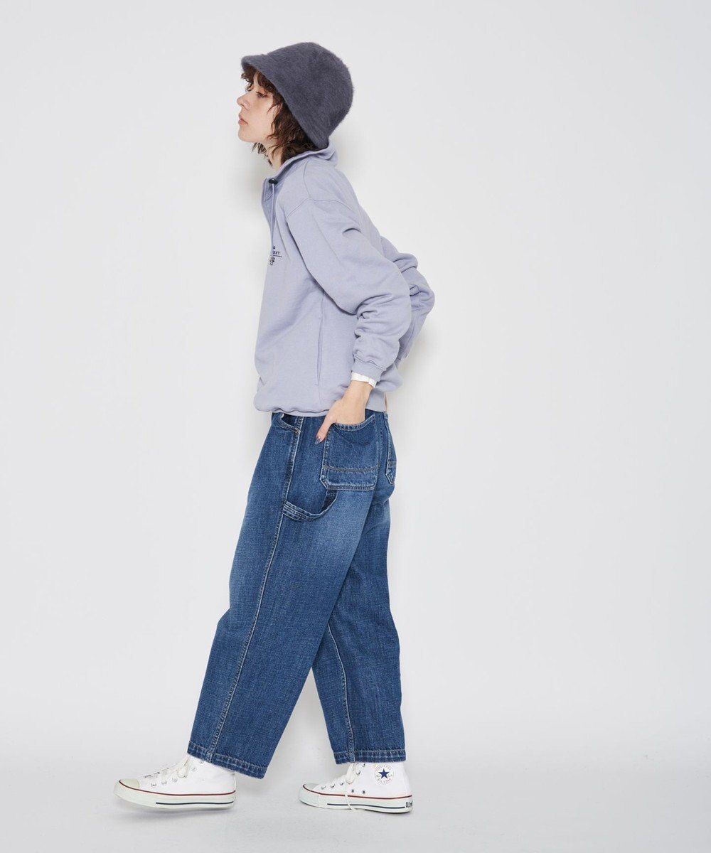 J.PRESS YORK STREET 【UNISEX】ロゴ刺繍ハーフジップ プルオーバー 