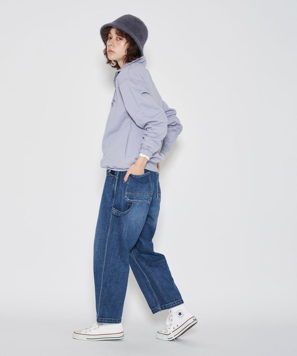 J.PRESS YORK STREET 【UNISEX】ロゴ刺繍ハーフジップ プルオーバー 