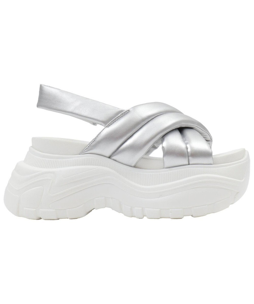 WEGO パテッドクロス厚底サンダル 