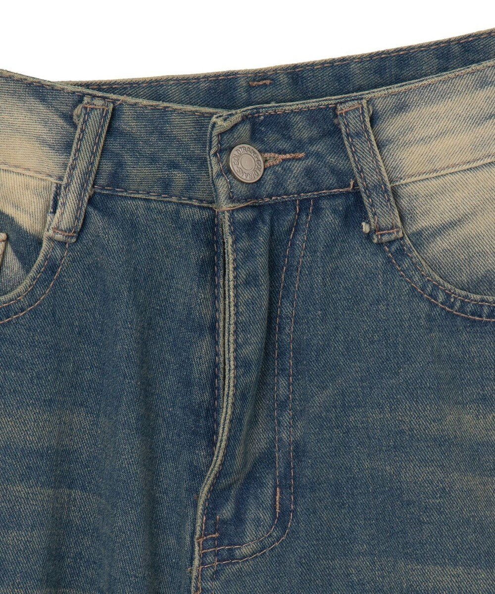 WEGO ウオッシュドデニムハーフパンツ 