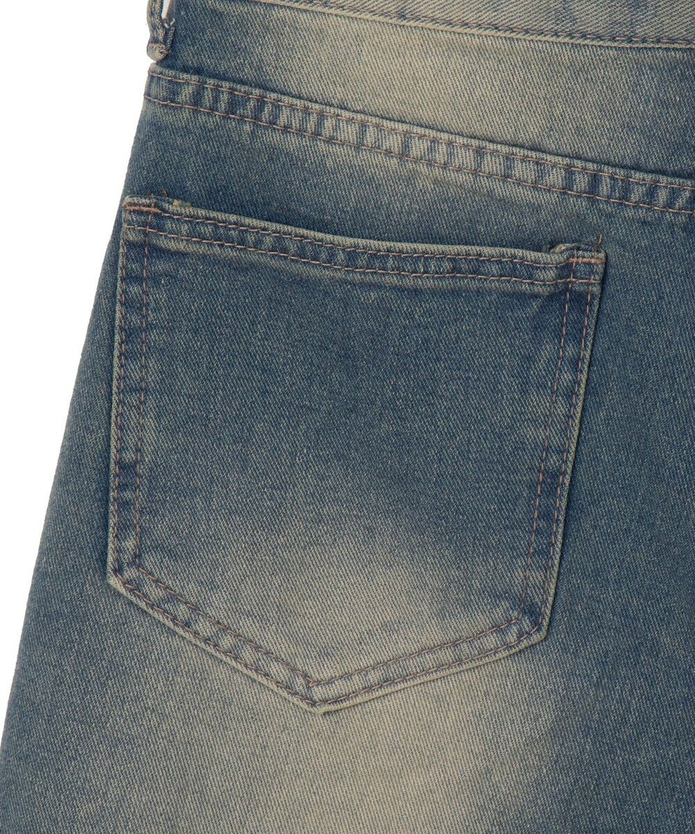 WEGO ウオッシュドデニムハーフパンツ 