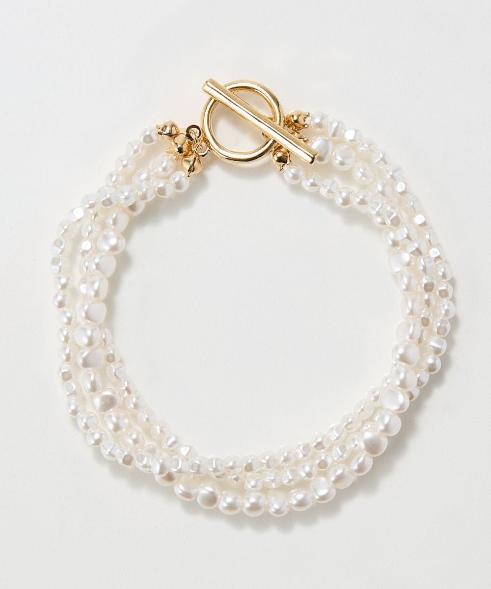Phoebe レイヤードバロックパールマンテルブレスレット　ゴールド 