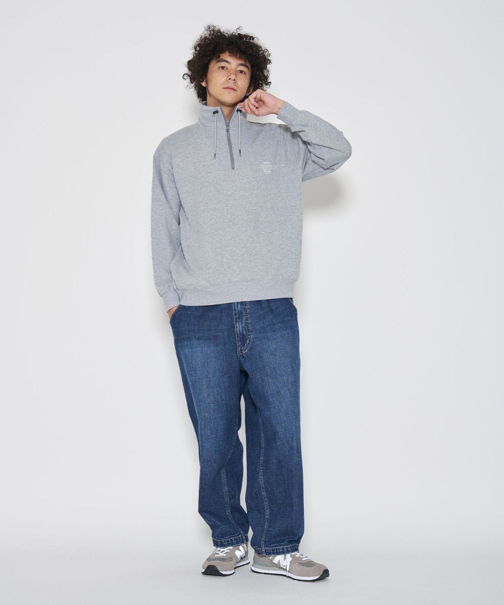 J.PRESS YORK STREET 【UNISEX】ロゴ刺繍ハーフジップ プルオーバー 