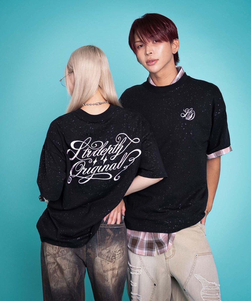WEGO 【ユニセックス着用ITEM/MLサイズ展開】ラメグラフィックT（SS） 
