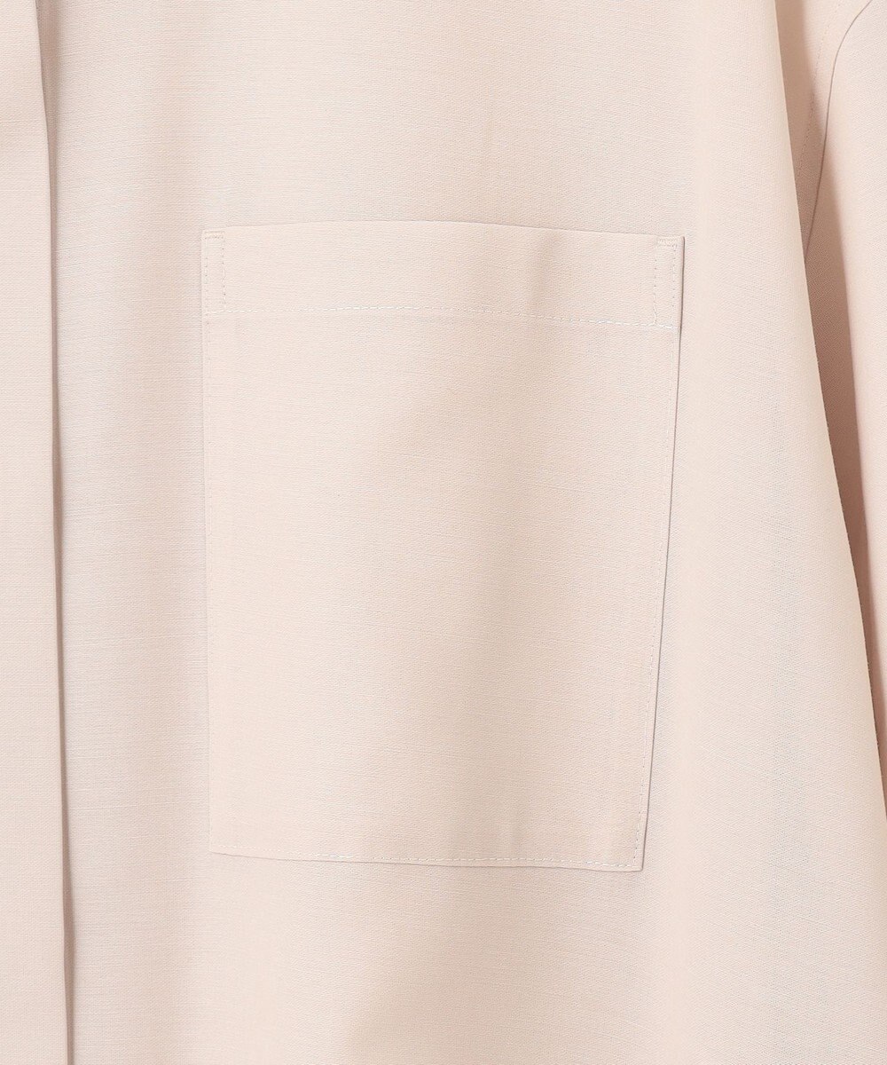 23区 L 【洗える】シアーマットクロス ロング シャツ 