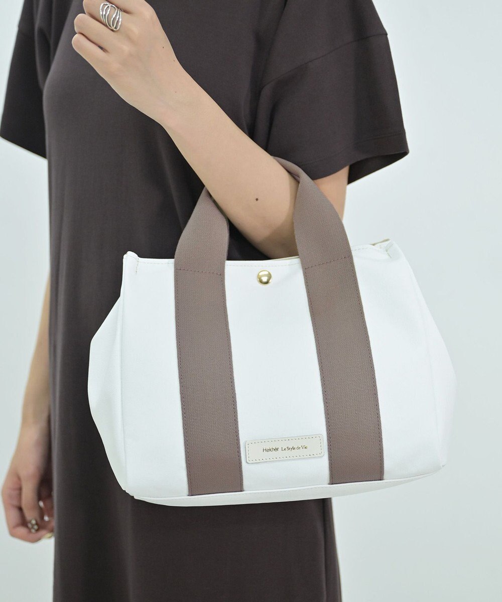 Hekhèr Le Style de Vie 新色追加【日本製 / 2WAY】PUコートコットンキャンバス トートバッグ medium 