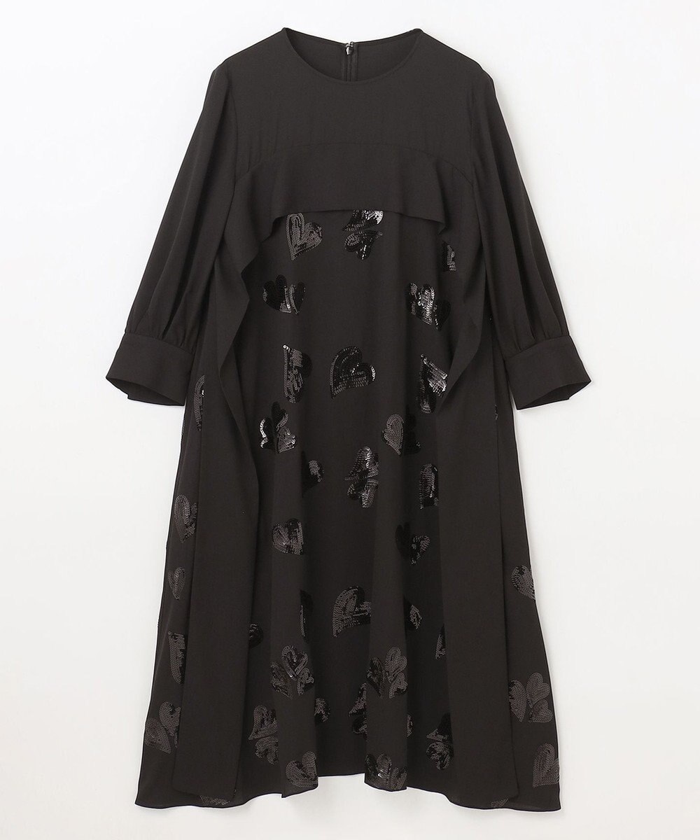 GRACE CONTINENTAL ハートスパンコールワンピース 