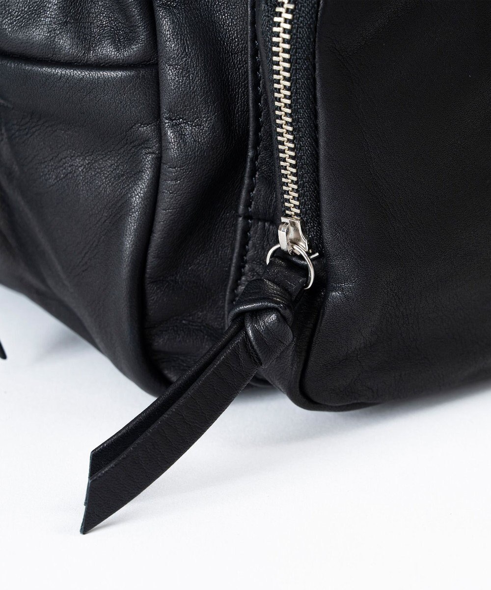 FOLNA RD ソフトレザーフロントポケットボストンバッグ 