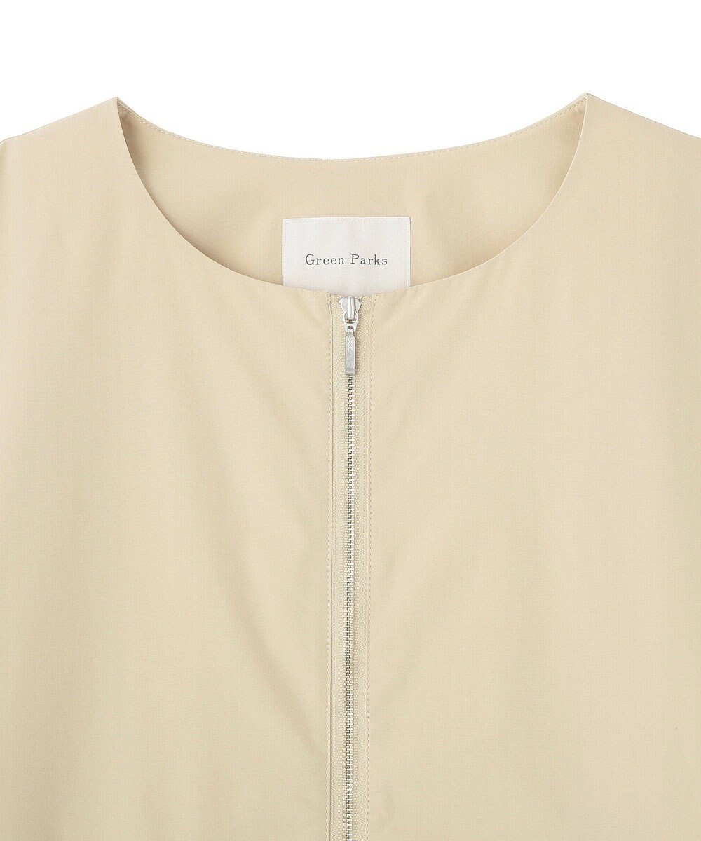 Green Parks ノーカラーペプラムブルゾン 