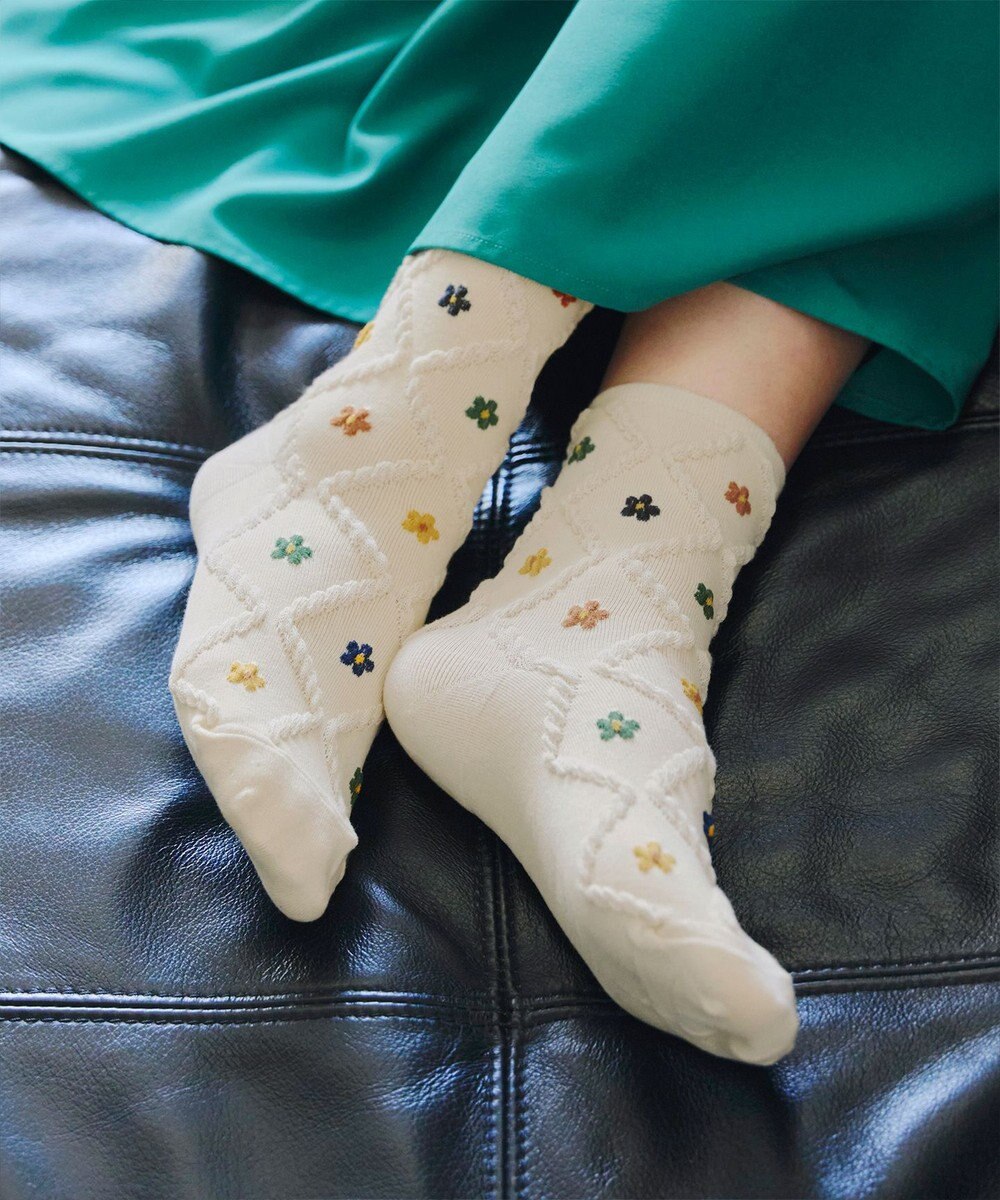 Tiaclasse トレリス＋カラーフラワーソックス 