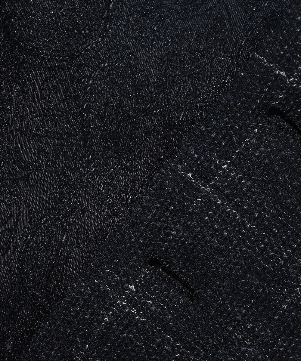 JOSEPH ABBOUD 【イタリア素材/軽量/ストレッチ】サマーツィードジャージーチェック プリント ベスト 