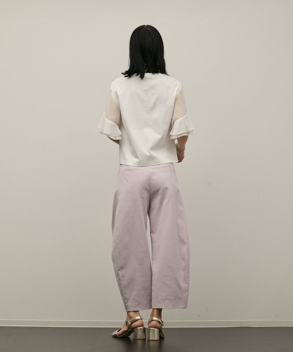 GRACE CONTINENTAL シフォンスリーブカットトップ 