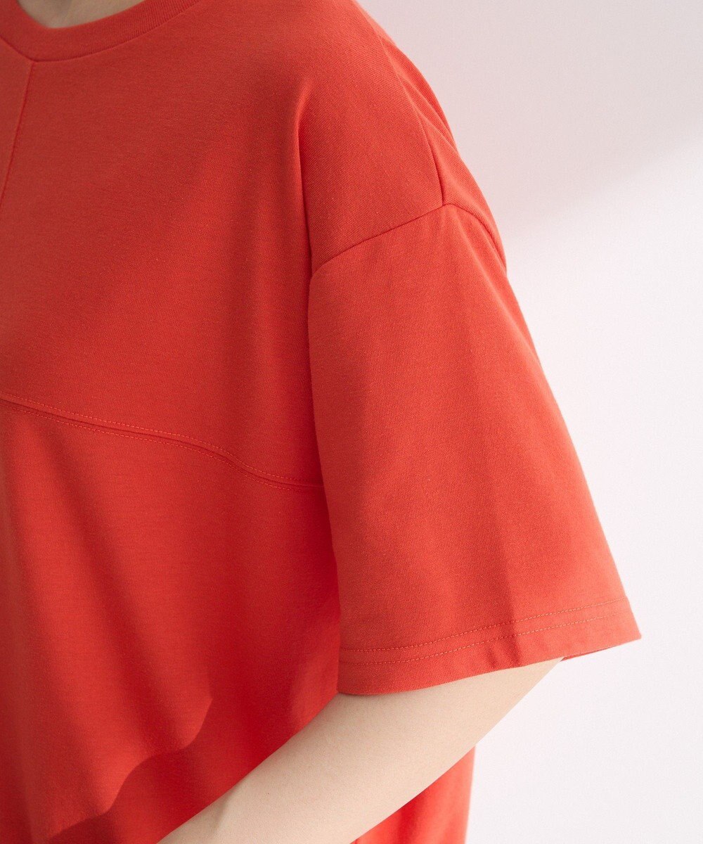 Green Parks 裾フリルドッキング５分袖プルオーバー 