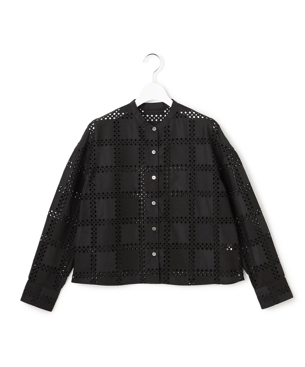 ICB L スクエアエンブロイダリー クロップドシャツ 