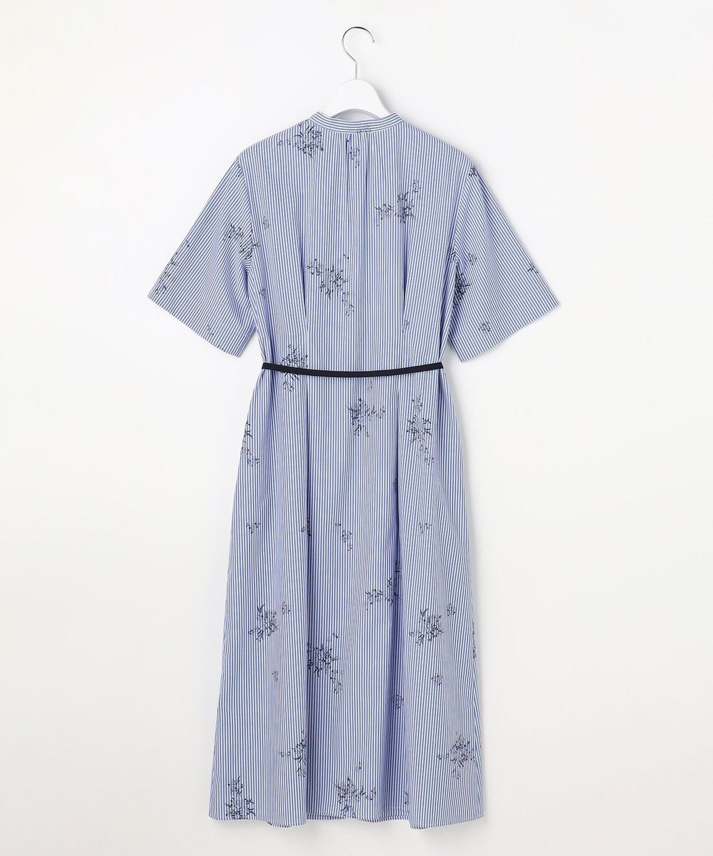 J.PRESS LADIES 【一枚で着映え】ストライプ×フラワープリント ワンピース 