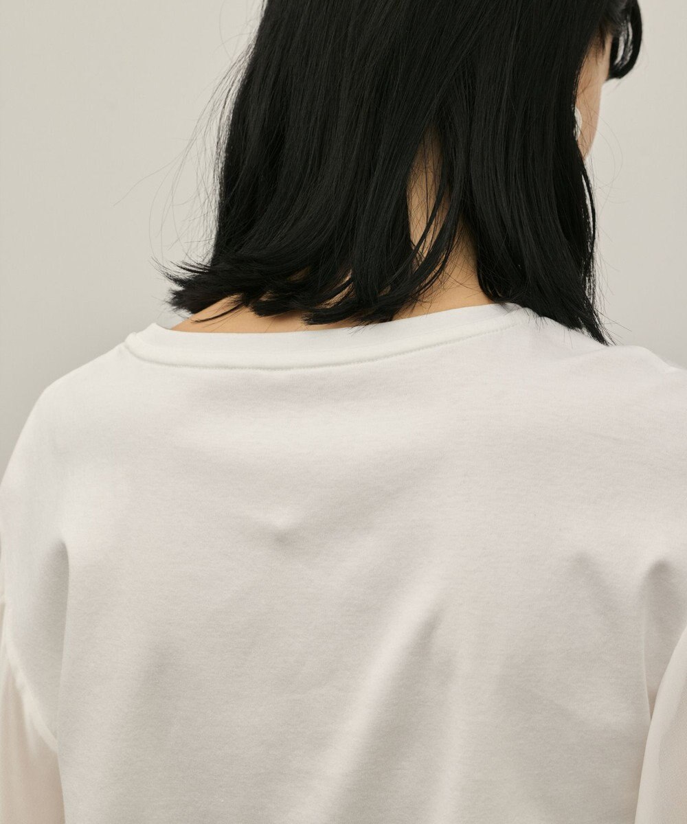 GRACE CONTINENTAL シフォンスリーブカットトップ 