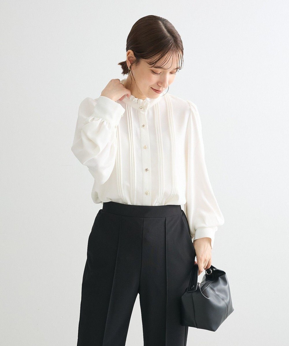 Green Parks ・ＥＬＥＮＣＡＲＥ　ＤＵＥ　ピンタックブラウス 