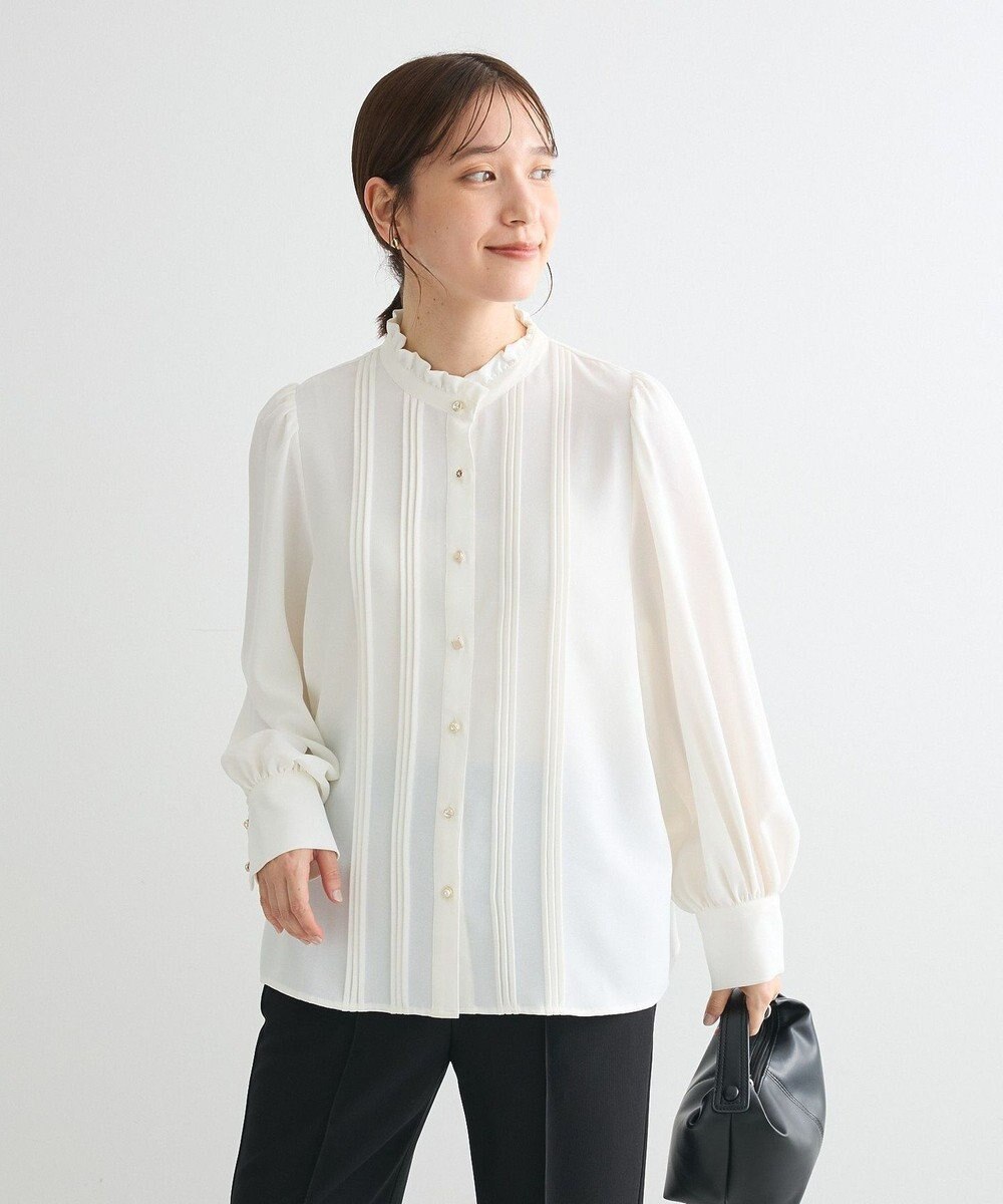 Green Parks ・ＥＬＥＮＣＡＲＥ　ＤＵＥ　ピンタックブラウス 