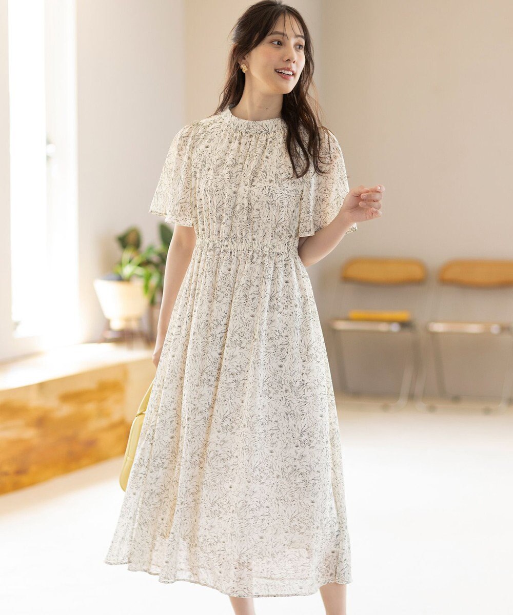 ANY SIS L 【洗える】プリント ワンピース 