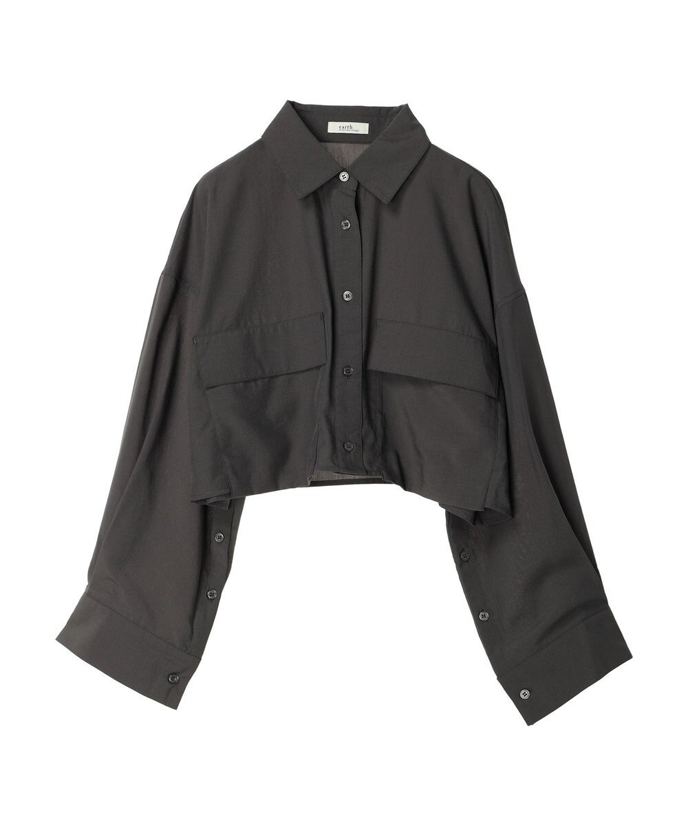 earth music&ecology ビッグポケットショートシャツ 