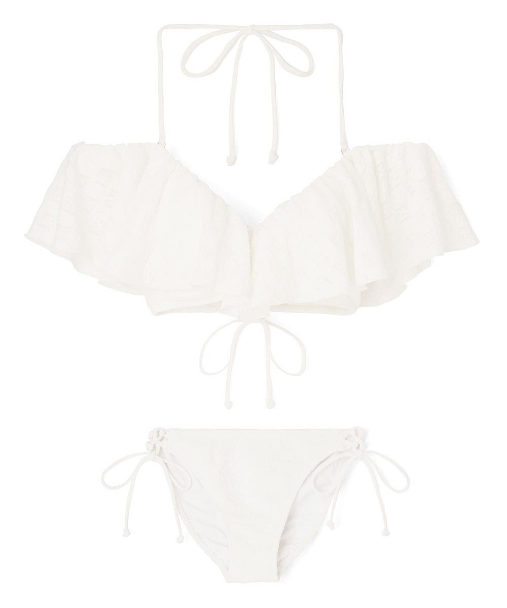 San-ai Resort（三愛水着楽園） 軽い着け心地でしっかり盛れる【楽盛り水着】　フリルワイヤービキニ　9M・11L　【San-ai Resort（サンアイリゾート）】 