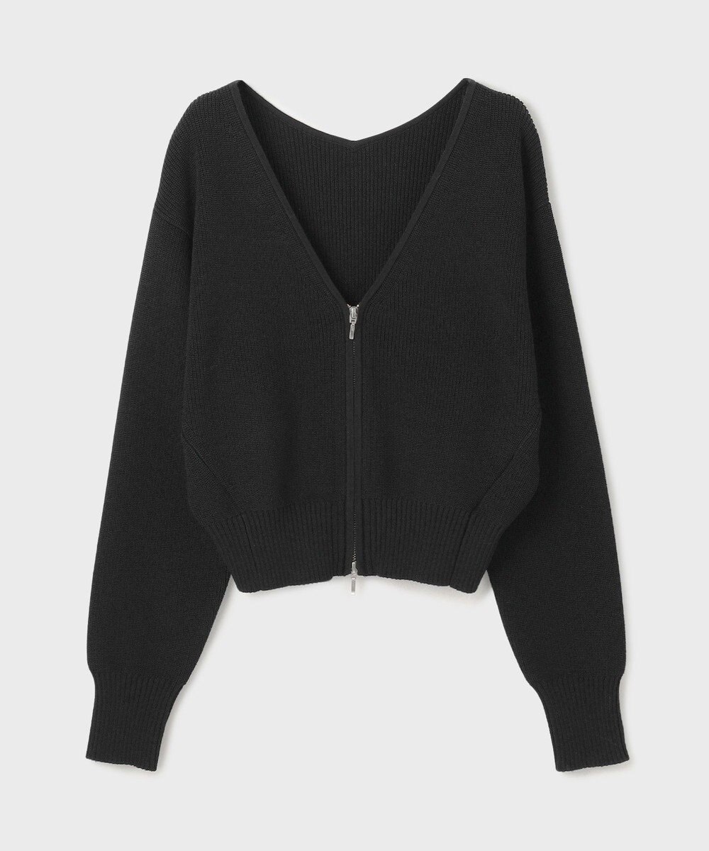 GRACE CONTINENTAL ハイゲージ畦ニットカーディガン 