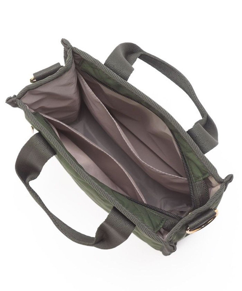 LeSportsac CHAIN MINI N/S TOTE/ダークオリーブチェーンキルト 