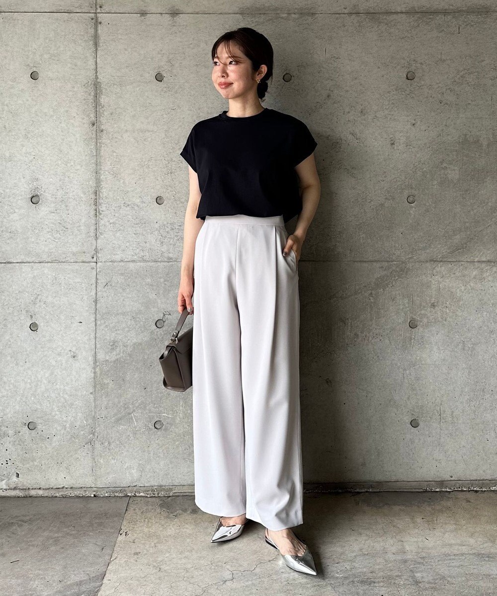 UNFILO 【Oggi 6月号掲載】BEAUTY FORM フレンチスリーブTシャツ 