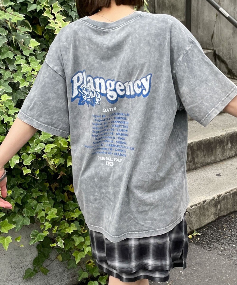 WEGO 【綿100%】ヴィンテージウォッシュグラフィックTシャツ 