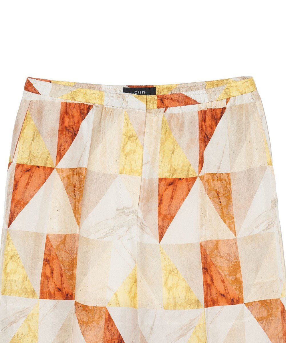 JOSEPH マーブルプリント　シルクトラウザーズ 